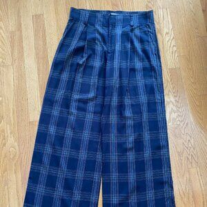 Vince brand women's trousers / pants, size 10, blue plaid